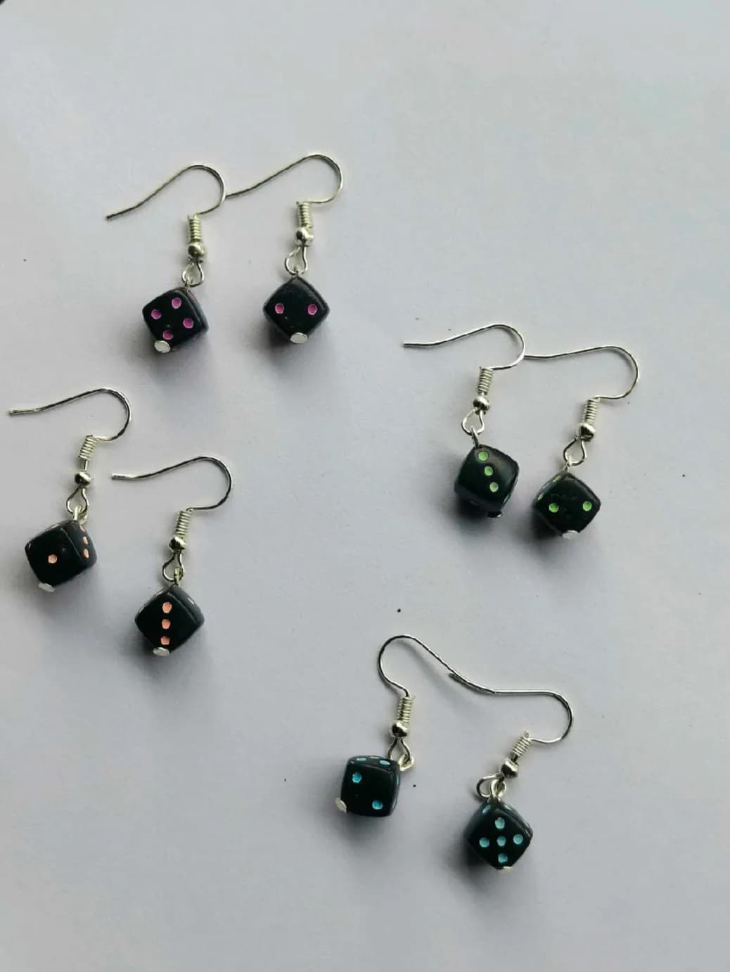 Dice earrings