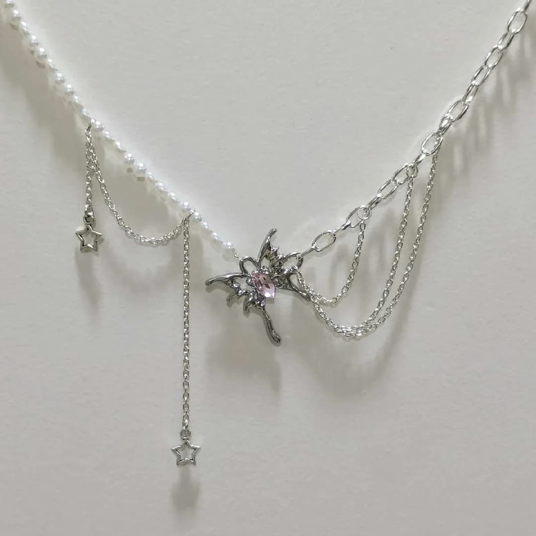 Butterfly layered necklace — 2